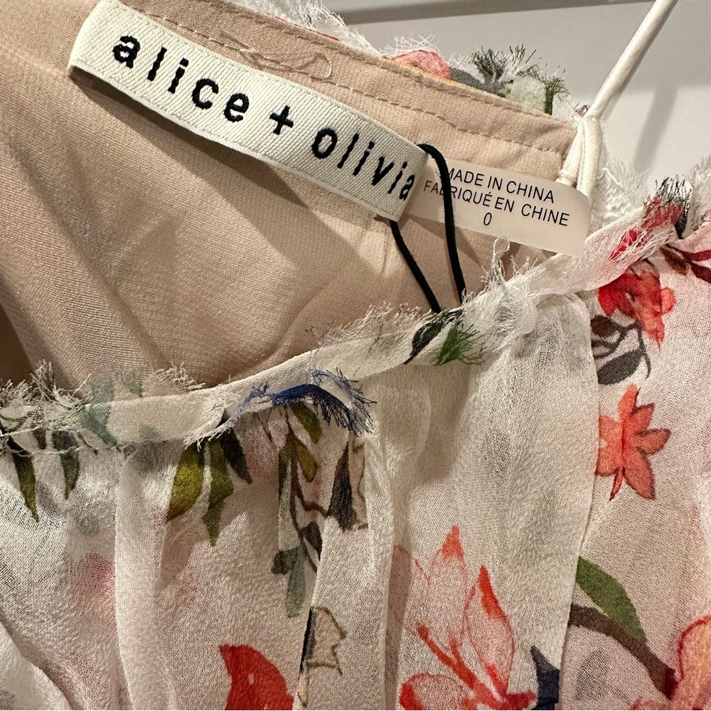 Alice and Olivia Floral Ruffle mini dress - Picture 4 of 7